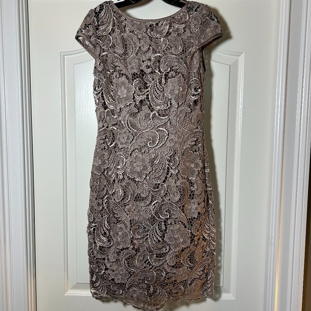 Adrianna Papell Cap Sleeve Lace Dress